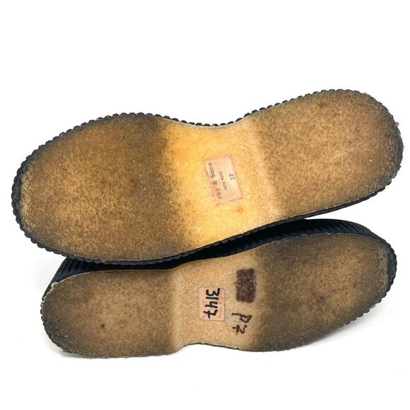 NEW Rag & Bone Black Suede Sloane Boots Lace Up Combat Boot Women's US 7 $550 - Picture 12 of 13